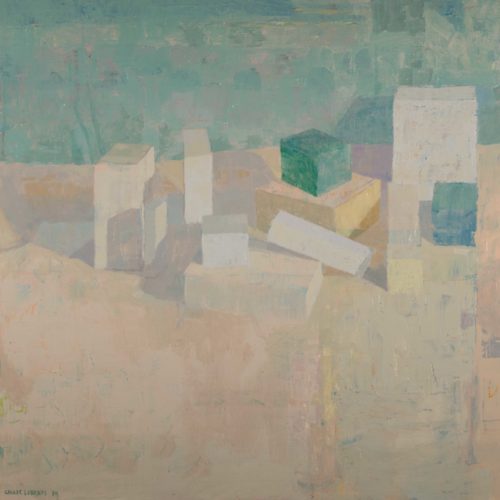 1. Chris Liberti, "Dune", 2019, oil on wood, 18x18 in. Courtesy of the Artist