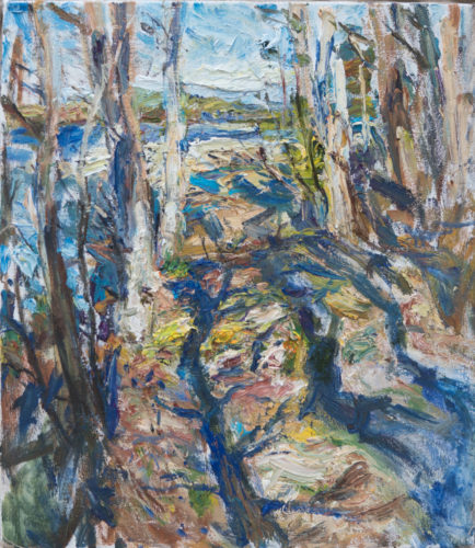Ulrich Gleiter, "Before the First Leaves Appear", 2020, Oil on Canvas, 25.5" x 21.5", Courtesy of the Artist