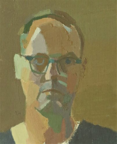 John Lee, "Summer Brown Head", 2017, oil on board, 10 x 8 in. Courtesy of the Artist.